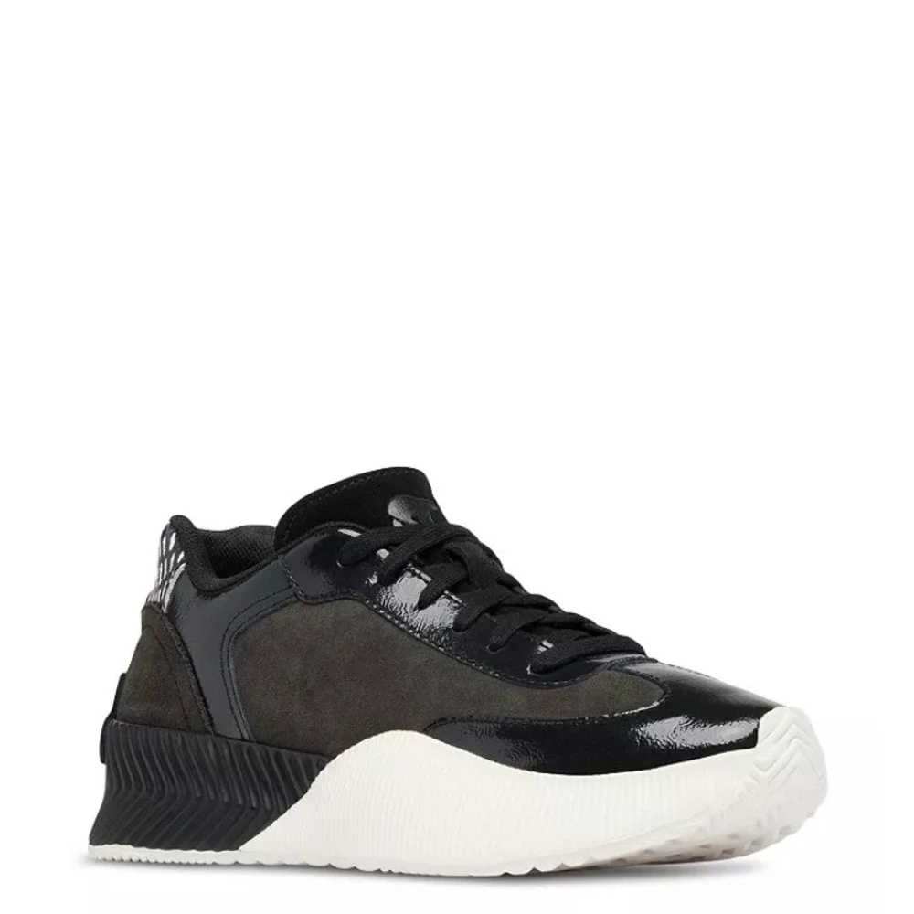 SOREL‎ Ona Blvd Waterproof Platform Sneaker Black Leather Suede Women 8.5 NEW